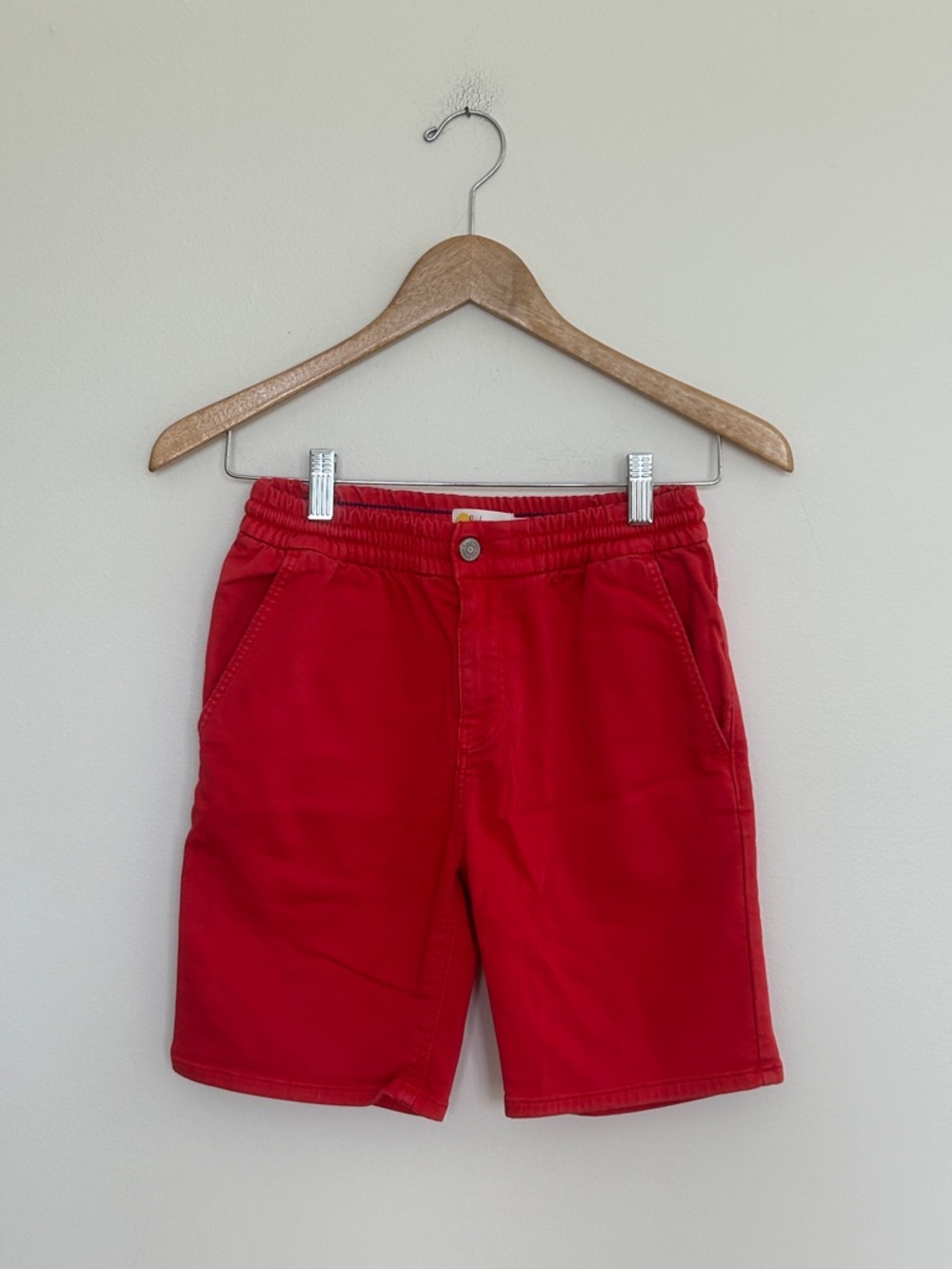 Mini Boden Boys Red Stretchy Shorts Size 11